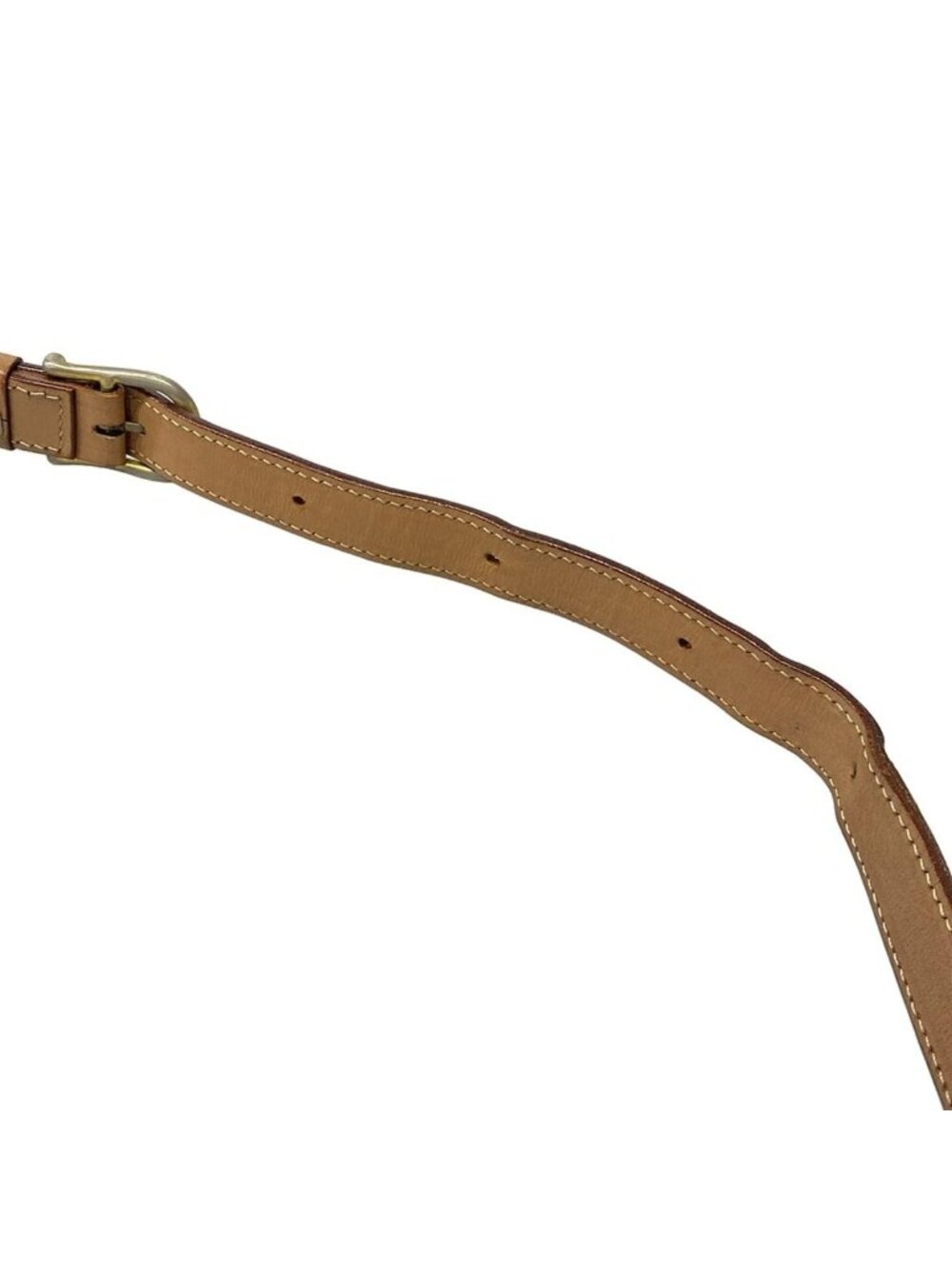 Celine Shoulder Bag Circle Logo Macadam Pattern Khaki Ivory Light Brown Leather - Picture 9 of 11
